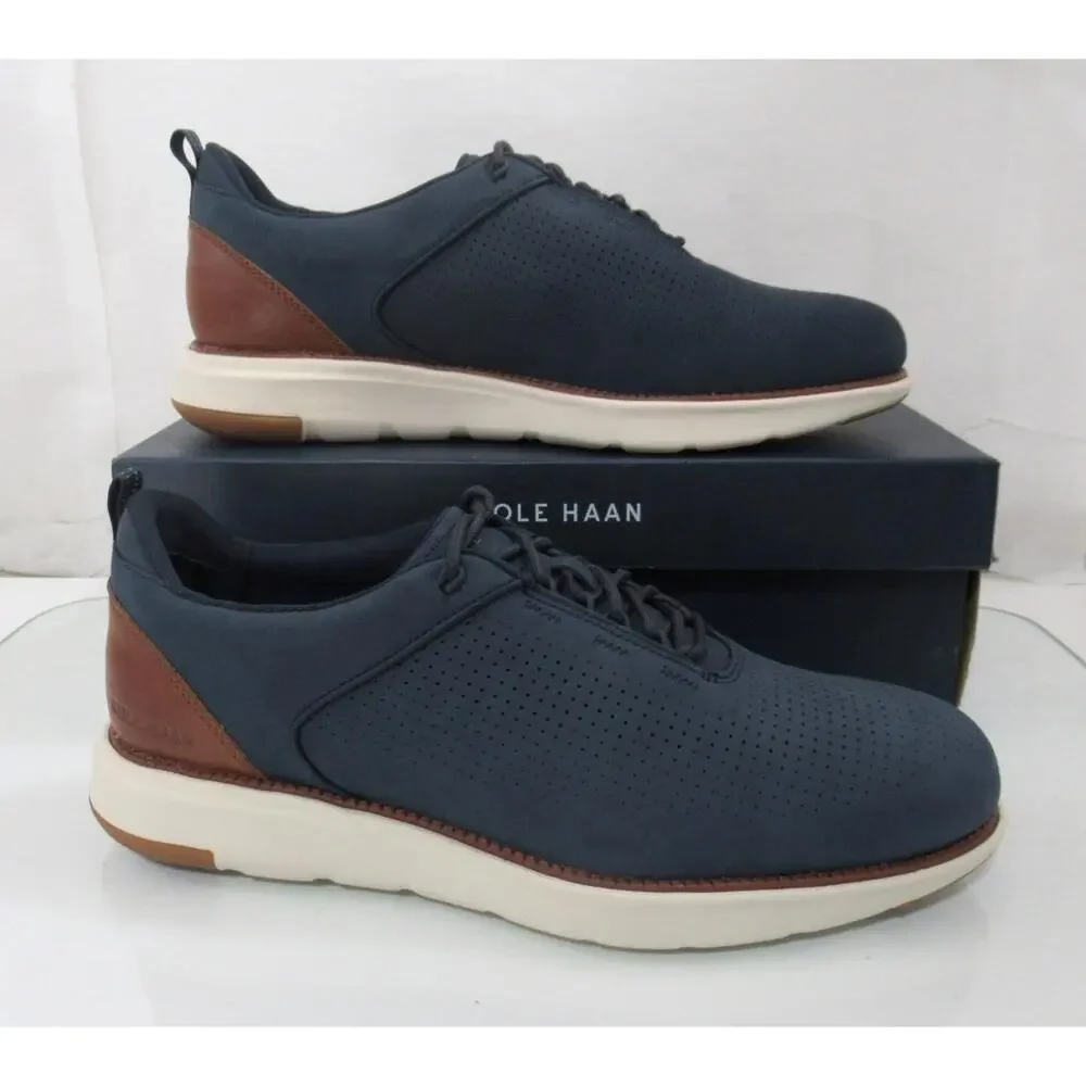 Cole Haan Grand Atlantic Textured Sneaker Shoes Navy Blazer Nubuck Size 10.5